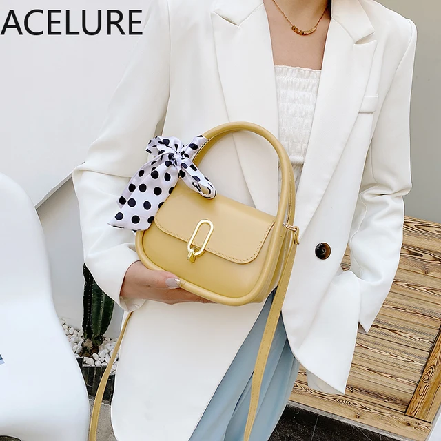 BS ACELURE Solid Color Soft PU Leather Small Shoulder Crossbody Bags for Women Elegant Ladies Cover Messenger Bags Ladies Purse 5