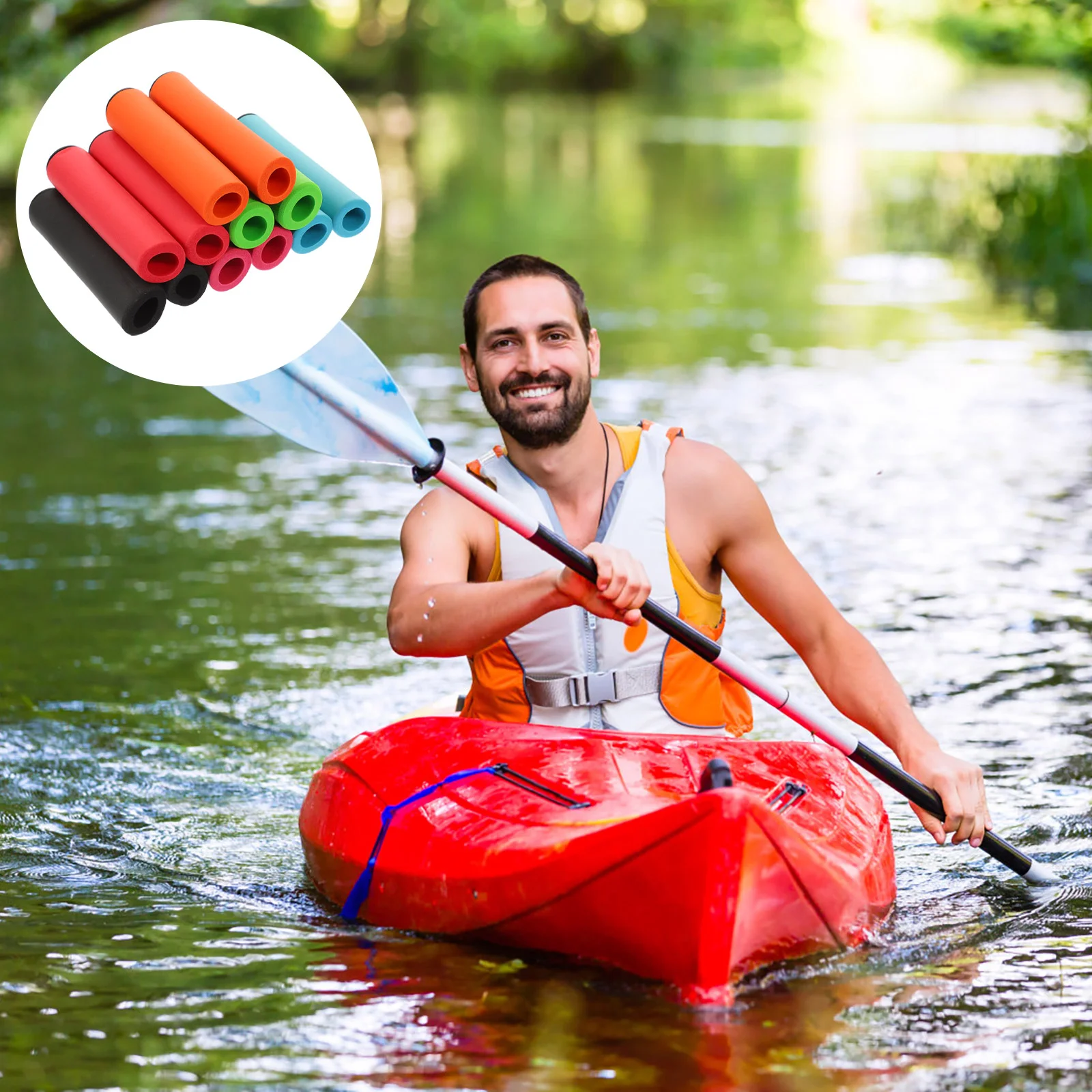 

Kayak Paddles Non-Slip Wrap Blister Prevention Paddle Cover Oar Grips Kayaking Accessories