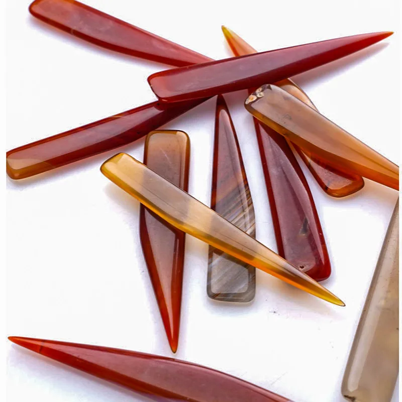 leather edge creaser leather edge slicking rod natural agate to rub leather edge for scoring folding creasing paper leathercrafts diy handmade leather tool accessory