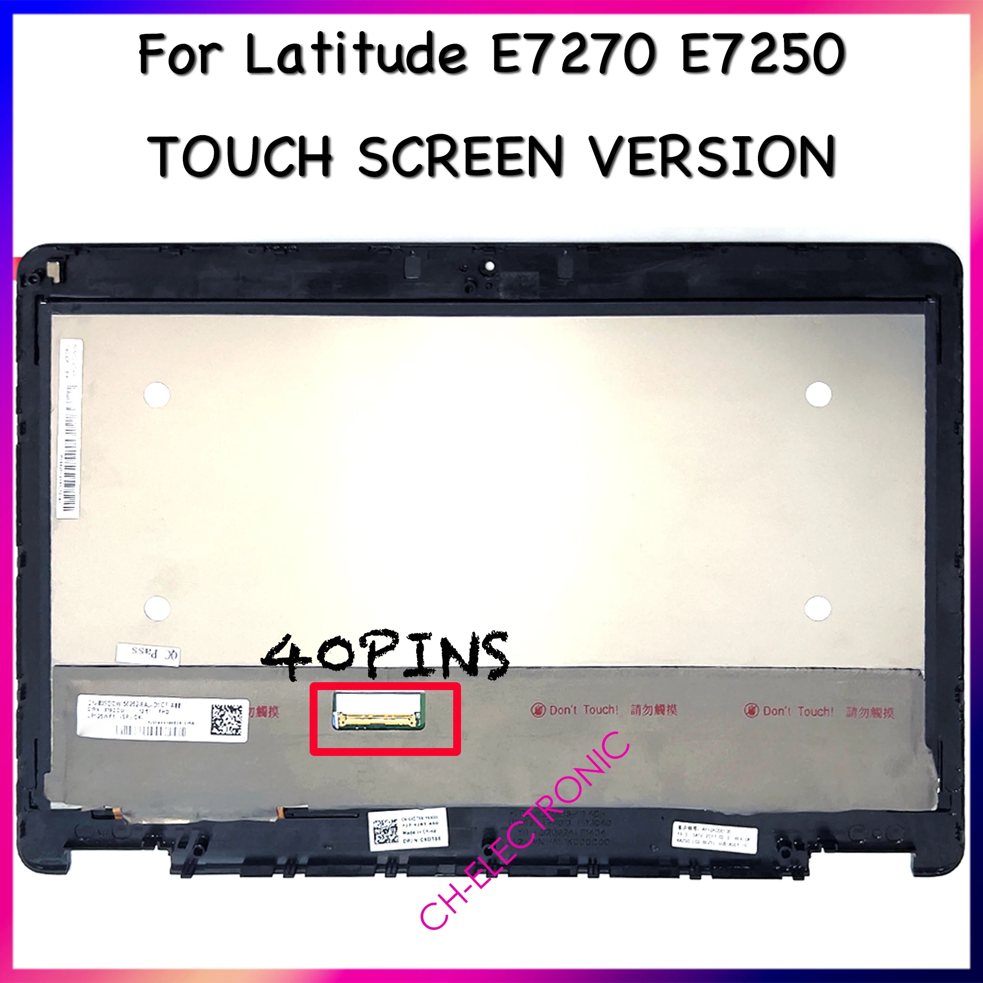 125ForDellLatitudeE7270E7250P22SP26SP26S001LCDTouchScreen