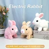 New Electronic Plush Rabbit Toy Robot Animal Pet Walking Jumping Running Shake Ears Cute Electric Bunny For Kids Birthday Gifts 1