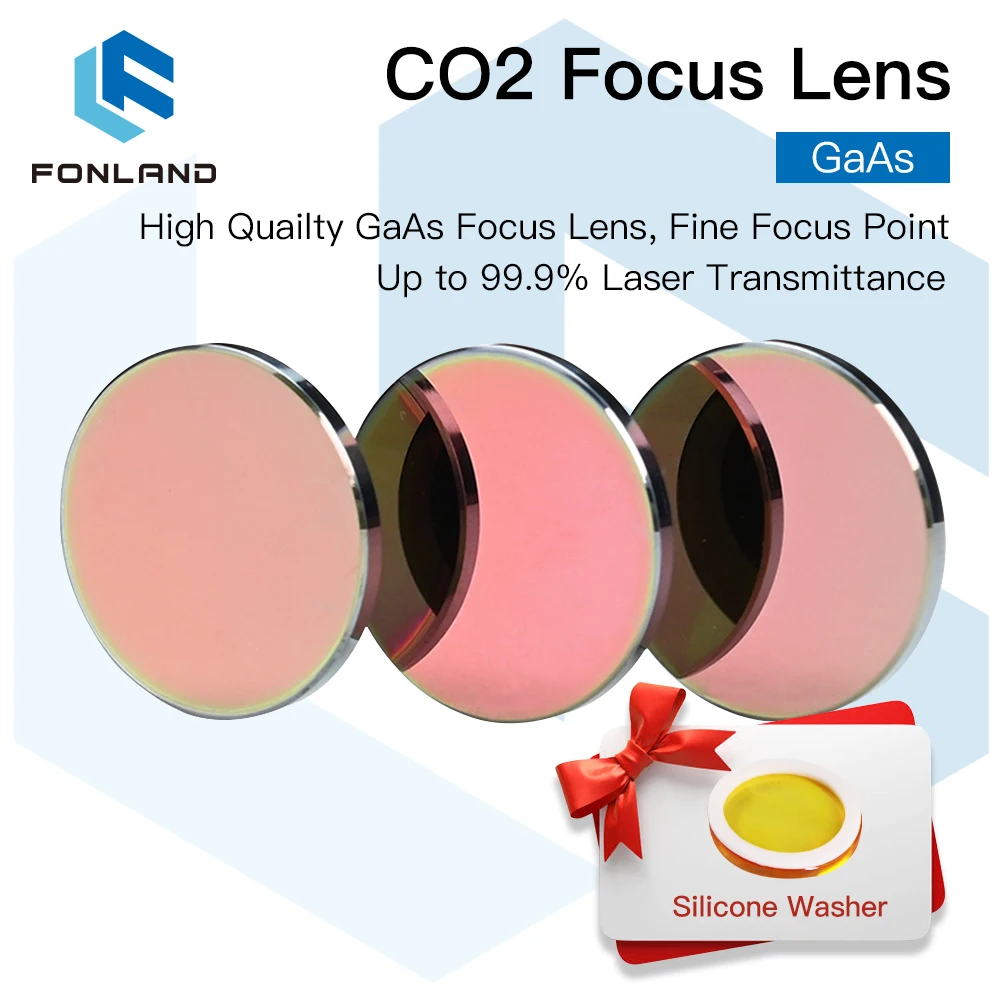 

FONLAND GaAs Focus Lens Dia.18 19.05 20 25mm FL 38.1 50.8 63.5 76.2 101.6mm 1.5-4" for CO2 Laser Engraving Cutting Machine