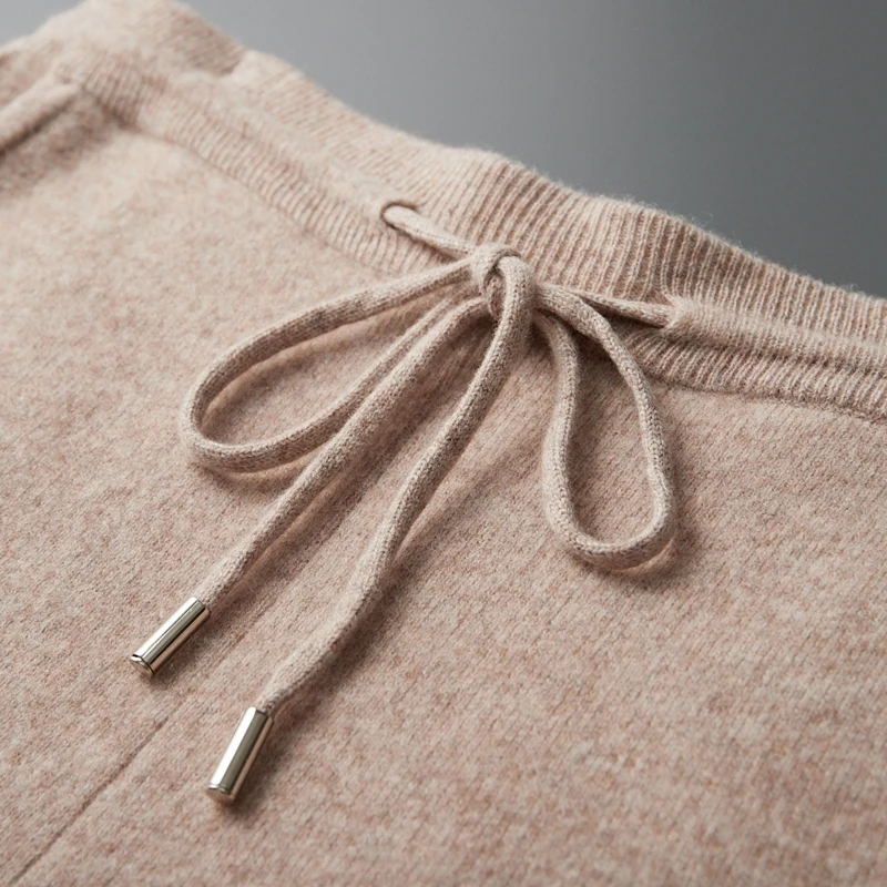 Sport Jogging Trousers Fleece Sweatpants Fashion Pants Men Suit Pants Merino Wool Men's Pants autumn and Winter Thickened High Waisted Small Leg Pants Casual Business Knitted Sweatpants Warm