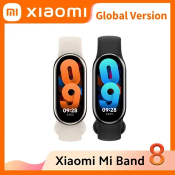 글로벌 버전 샤오미 미 밴드 8 심박수 혈중 산소 모니터링, AMOLED 터치 디스플레이, 150 + 피트니스 모드, 190mAh 배터리, 1.62 인치