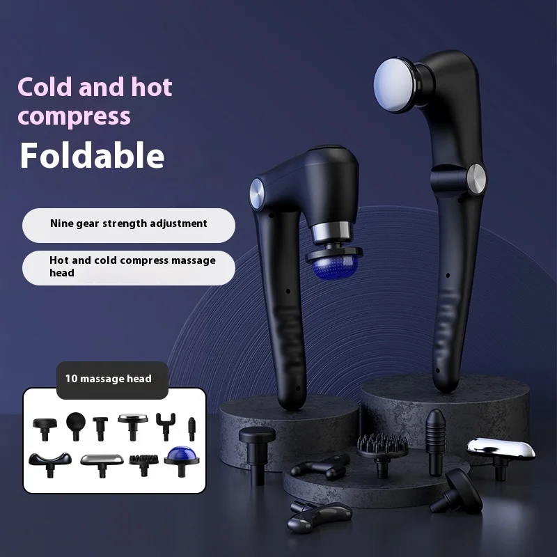Fascia Gun Massage with Hot and Cold Heads Adjustable Angles Massager Gun for Percussion Back Muscle Neck Body Fitness