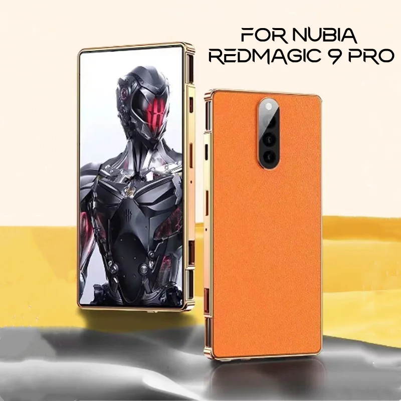 Nuova Custodia Per Paraurti In Metallo Magnetico In Pelle Flip Per Nubia Redmagic 9 Pro Cover Fundas In Vetro Temperato Per Redmagic 8 Pro Plus + Coqu