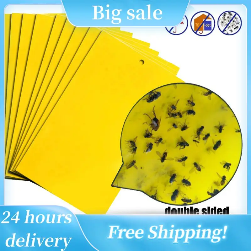 Colla Catcher Sticky Boards Trappole Appiccicose Gialle Elimina Mosche Bug Garden Glue Paper Board Plant Flycatchers