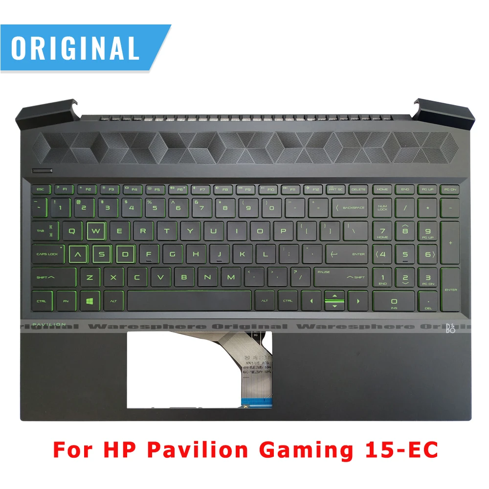 Poggiapolsi Con Tastiera Per HP Pavilion 15-AU/15-AW - Ricambio 903370-001, Nero, Layout US, Non Retroilluminato