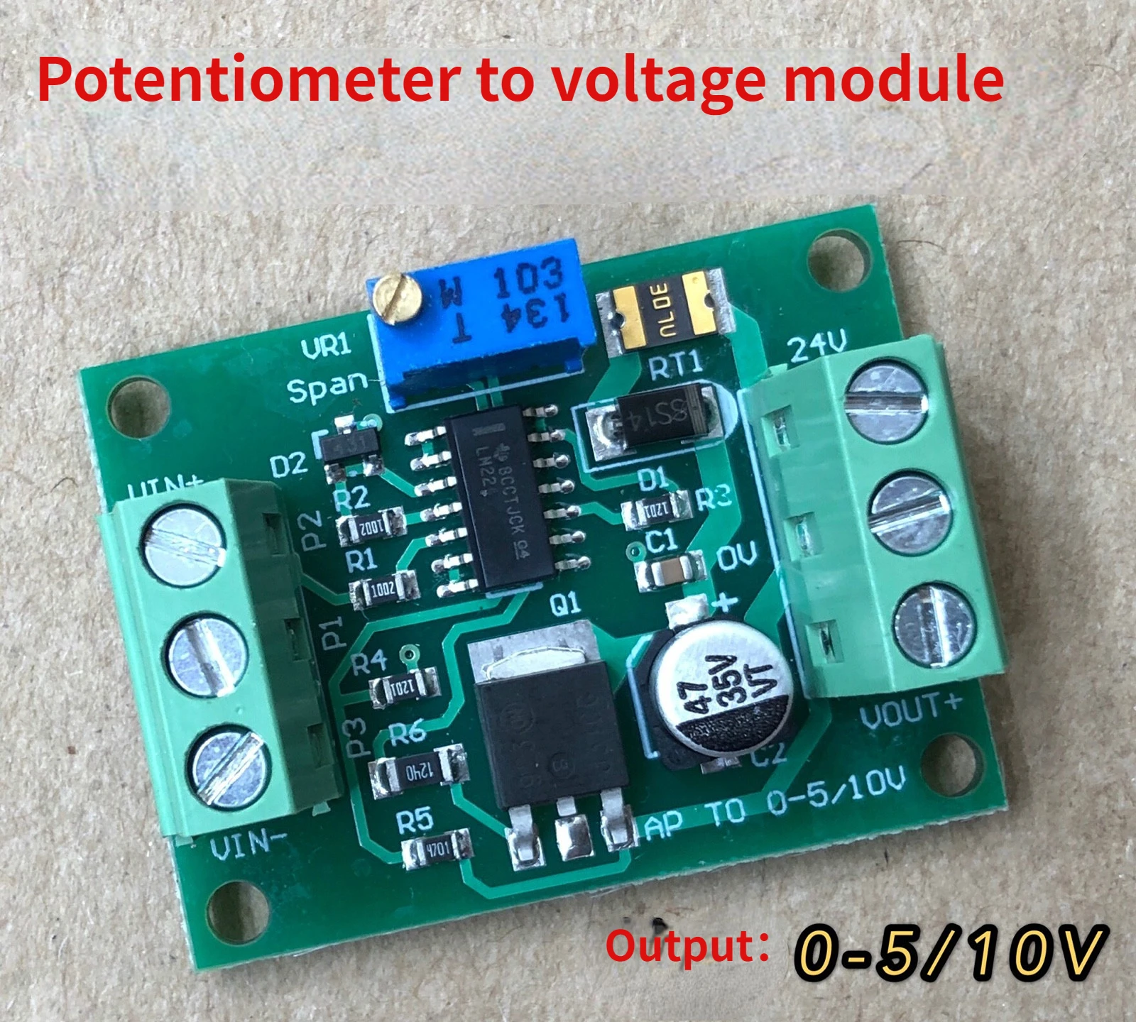 

Potentiometer Resistance Ruler Turn 0-5/10v 0-1k/5k/10k Turn Voltage 0-5/10v Adjustable Analog Module