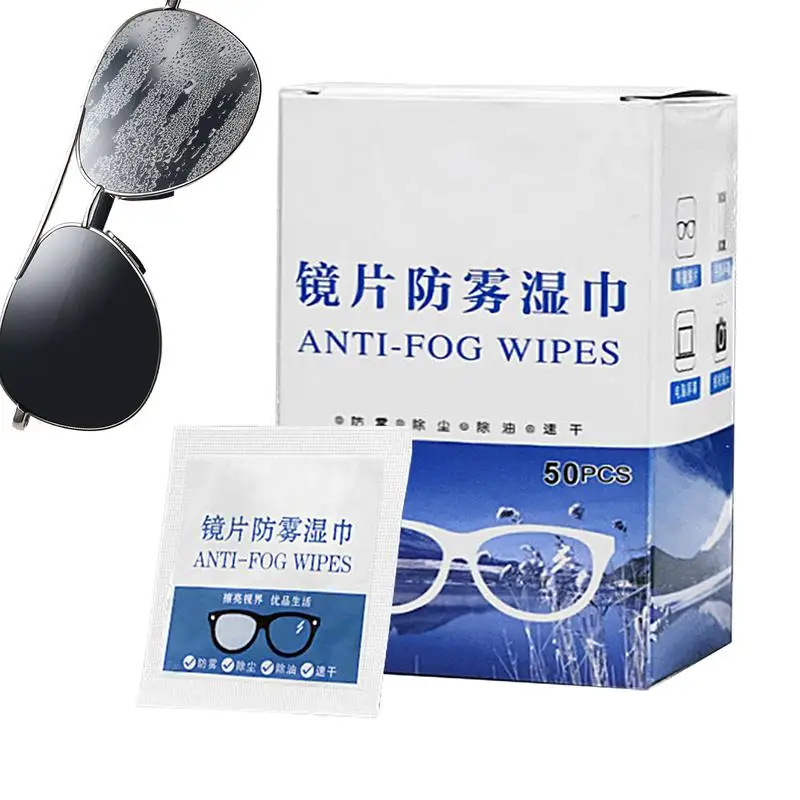 

Cleaning Wipes For Glasses 50pcs Pre-Moistened Eye Glasses Wiping Pads Eyeglass Cleaning Supplies Individually Wrapped For