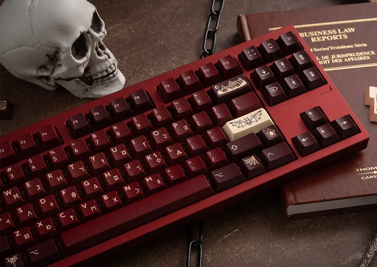 PBTfans Count Dracula Keycaps Custom Bat Ghost Cherry Artisan