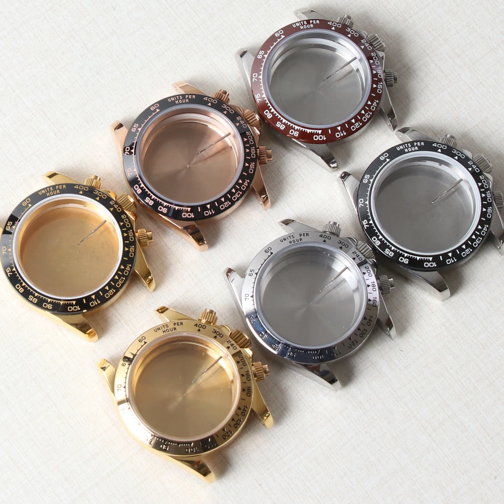 VK63 Watch Case Watch Accessories Stainless Steel Sapphire Crystal