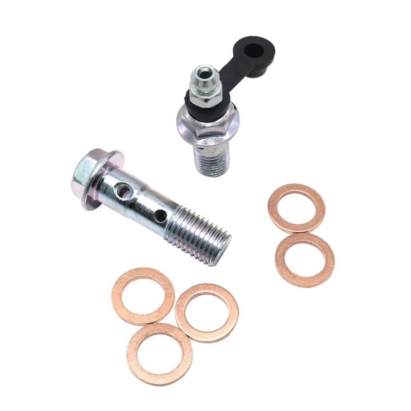 10 Pcs Motorcycle Banjo Bolts & Washers Brake Hoses Banjo Bolts Motorcycle Brake Caliper Screws Durbale