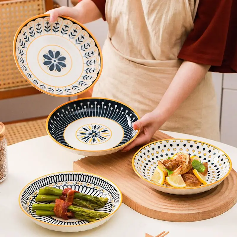 "Siemens Ceramic Plate Set-Italian Noodle Bowl, 21cm, 4 Piece Set"