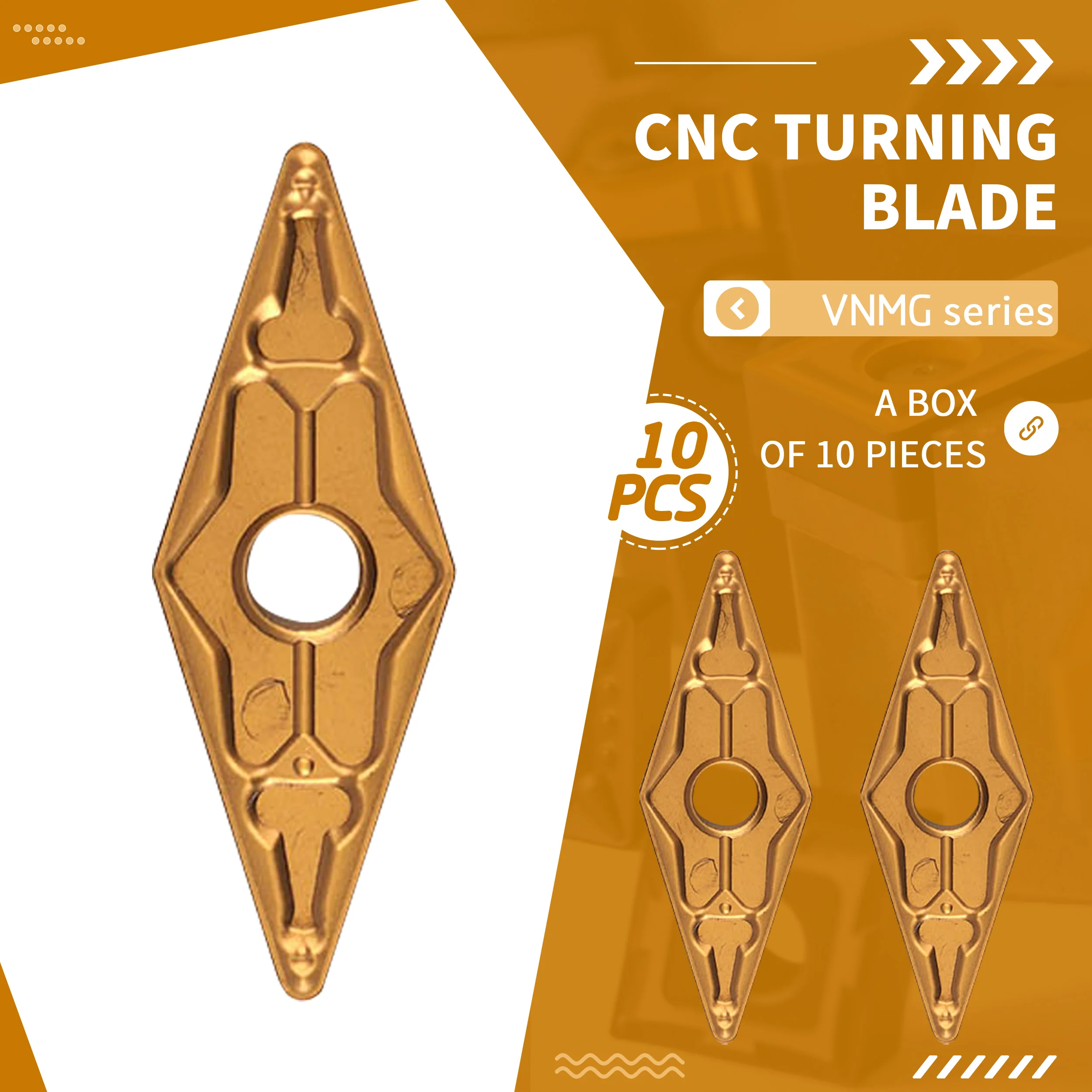 

VNMG160404-TM CV6088 VNMG160408 CNC Lathe Turning Tools Carbide Inserts Chip Breaking Wear-resistant Cut Machining Steel Parts