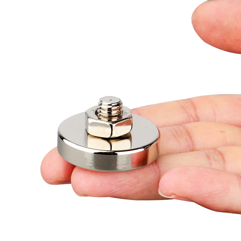 High-Strength Rare Earth NdFeB Magnet with External Thread for Secure Fixing and Salvage