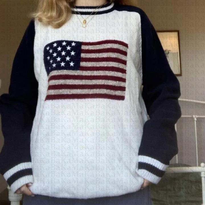 

Aesthetics Sweater Knitted Five Point Star Pullover Men's Sweater Unisex Harajuku Casual Loose Cotton Sweater Women's Sweater