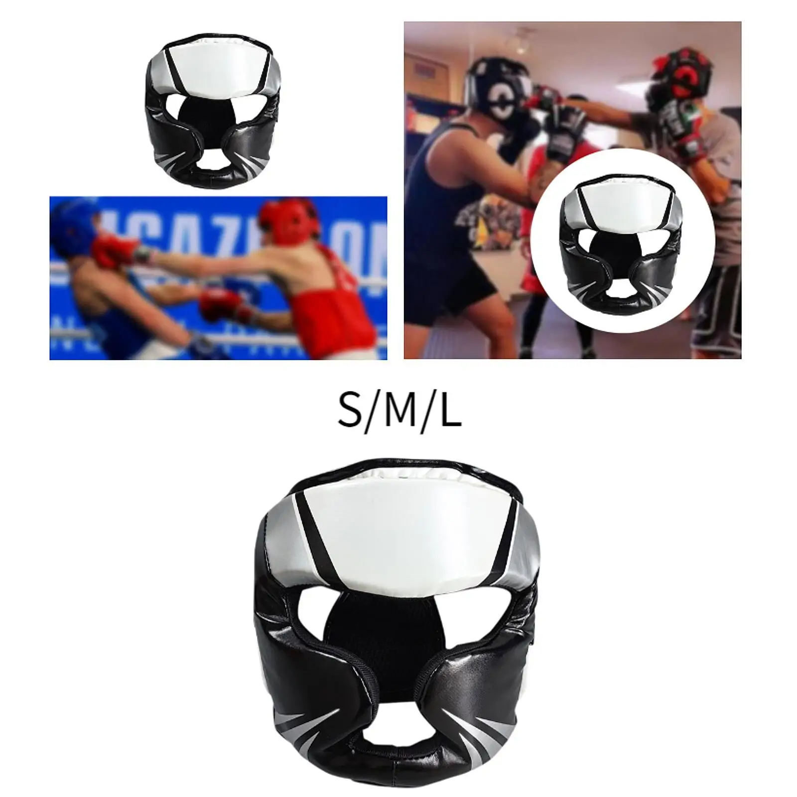 Boxing Headgear Boxing Protector Head Gear Ventilated Full Face Protection for Kickboxing Muay Thai Martial Arts Grappling Mma Boxing Headgear Boxing Protector Head Gear Ventilated Full Face Protection for Kickboxing Muay Thai Martial Arts Grappling Mma