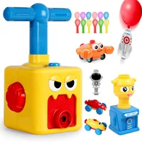 Kid's Balloon Power Starter Car Balloon Air Inflator Hand Push Mini Plastic Air Power Balloon Racing Car Toys Gift for Children 1