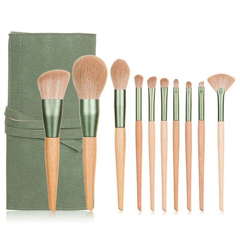 10Pcs Soft Fluffy Makeup Brushes Set for Cosmetics Foundation Blush
