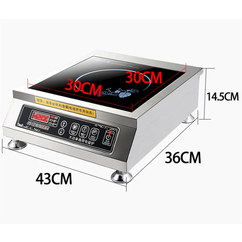 4200W Induction Cooker Flat Cooktop Commercial Cooking Machine Hot Pot Fry Soup Cooking Stove Induction Cooker 6