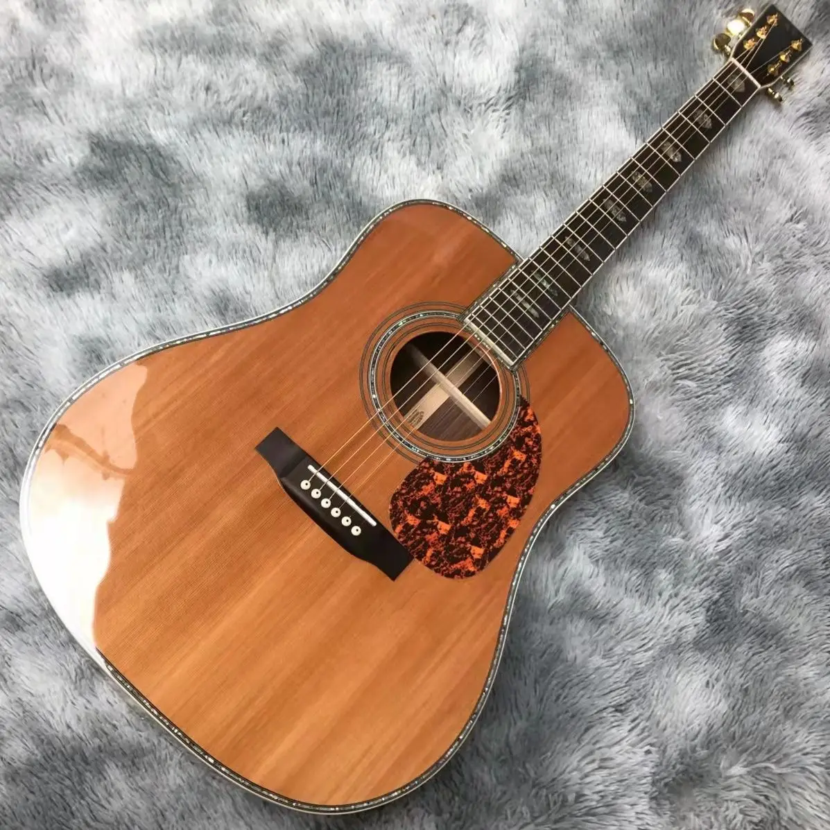 41 inch D45 series red pine solid wood section back and side panels