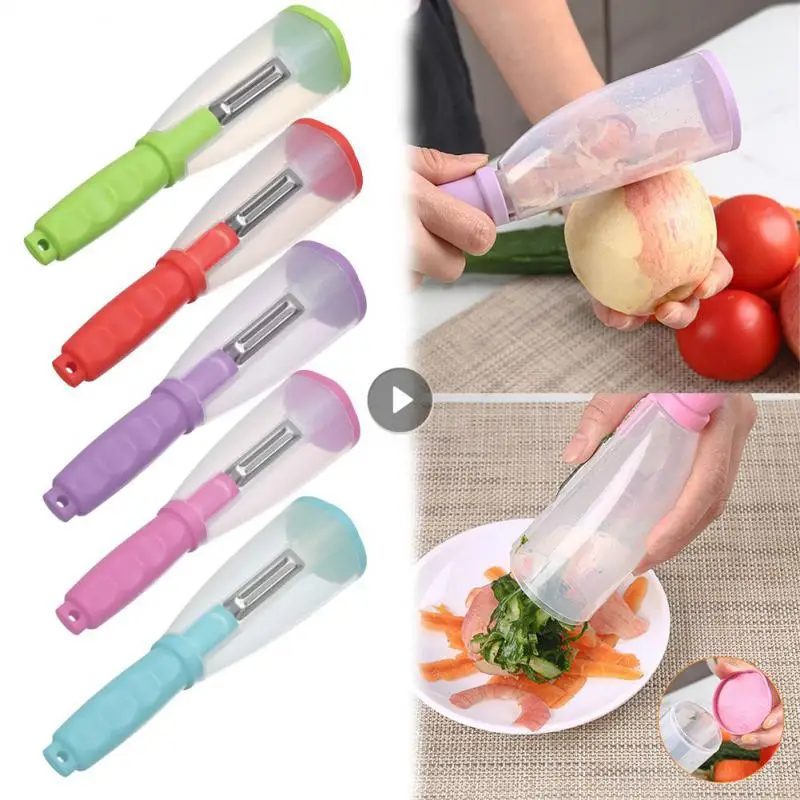 Vegetable Peeler With Container Potato Carrot Apple Shredders Kitchen  Fruits Peeler Stainless Steel Slicer Peeling Knife Gadgets