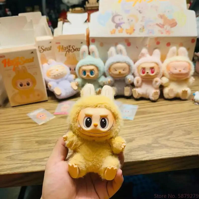 Labubu Macaron Sit Party Vinyl Face Blind Box – 1st & 2nd Gen Plush Doll, Decorative Surprise Collectible Gift 5