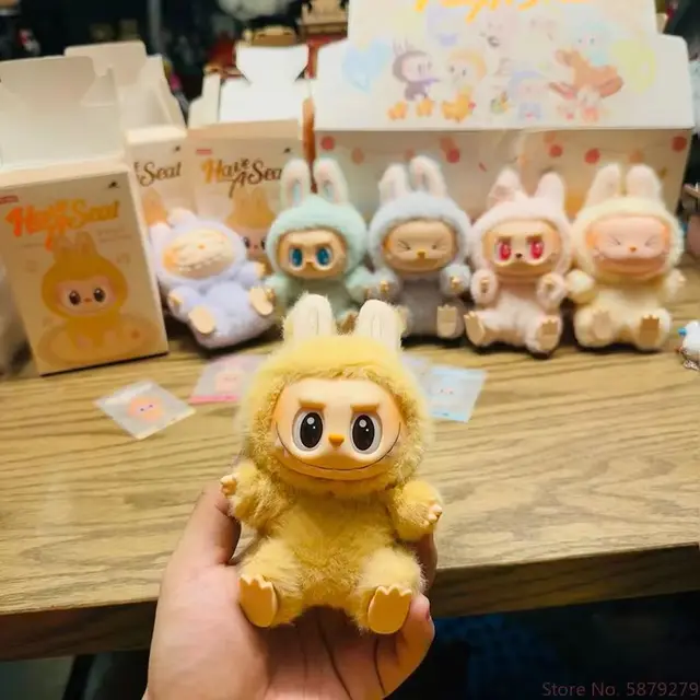 Labubu Macaron Sit Party Vinyl Face Blind Box – 1st & 2nd Gen Plush Doll, Decorative Surprise Collectible Gift 5
