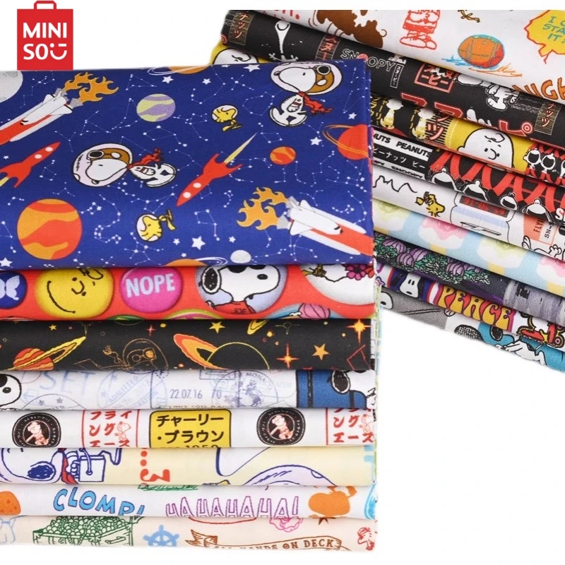 

Мультяшная Снупи космическая исследование хлопчатобумажная ткань для шитья рукоделия, домашний текстиль, DIY лоскутный материал