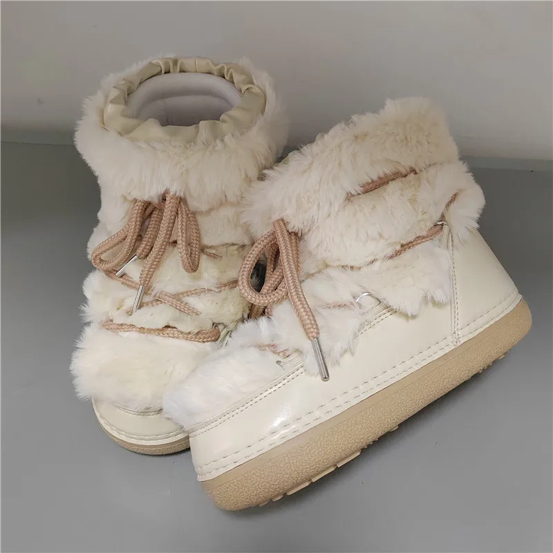 2023WinterBootsWomenAnkleSkiBootsBrandDesignPlatform