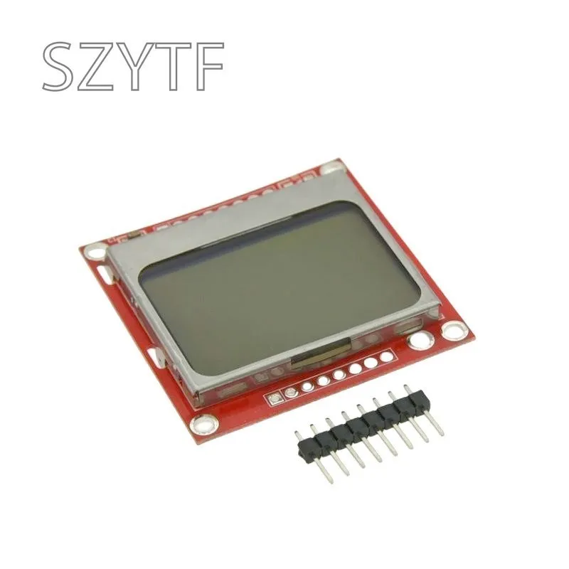 5110 Lcd Schermo Lcd Modulo Rosso Rosso Pcb Spilli Saldato