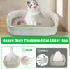 Heavy Duty Extra Thick Litter Pan Liners,Jumbo Drawstring Cat Litter Bags,Large Litter Box Liners 37x18inch 1/2/5 Rolls 2