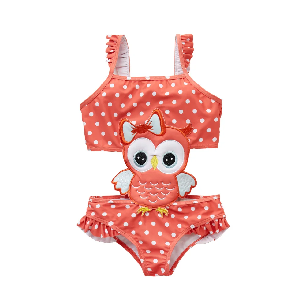 Kavkas 2023 Summer Baby Swimwear One Pieces 1-8T Cartoon Animal Cute Bee Design Elastic Girls Swimsuit bebes Beachwear images - 6