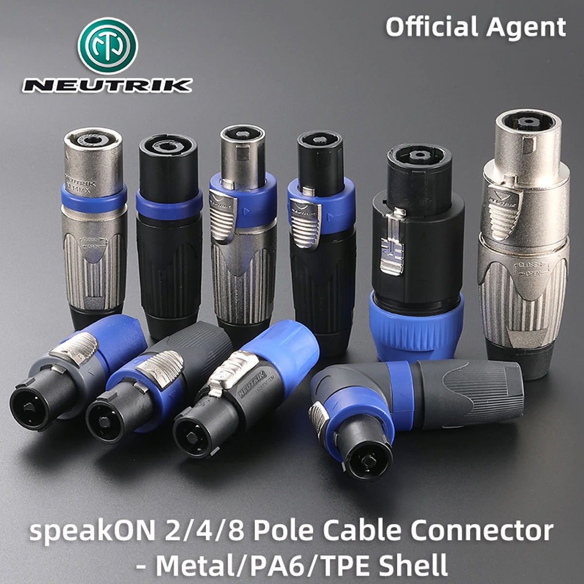 Original Neutrik 2 4 8 Pins SpeakON Loudspeaker Connectors NL4FX