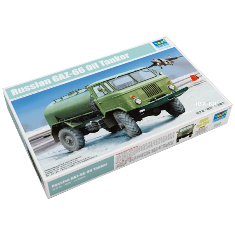 

Trumpeter 01018 1/35 Russian GAZ66 GAZ-66 Oil Tanker Military Vehicle Children Gift Toy Plastic Assembly Building Model Kit