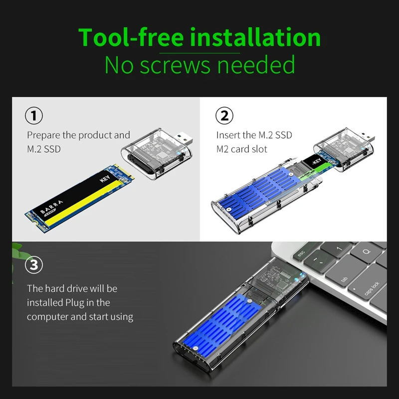 ܺ M.2 NGFF SATA SSD Ŭ  USB3.0 Gen1 PC  5 ⰡƮ/  SATA SSD ϵ ̺ ̽