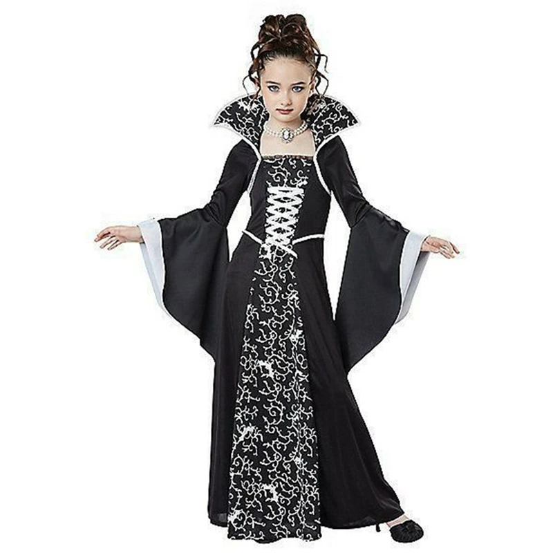 Halloween Cosplay Witch Vampire Costume for Kids Girls Disfraz Carnival Dress Up Party Mujer Children's Performance Clothing