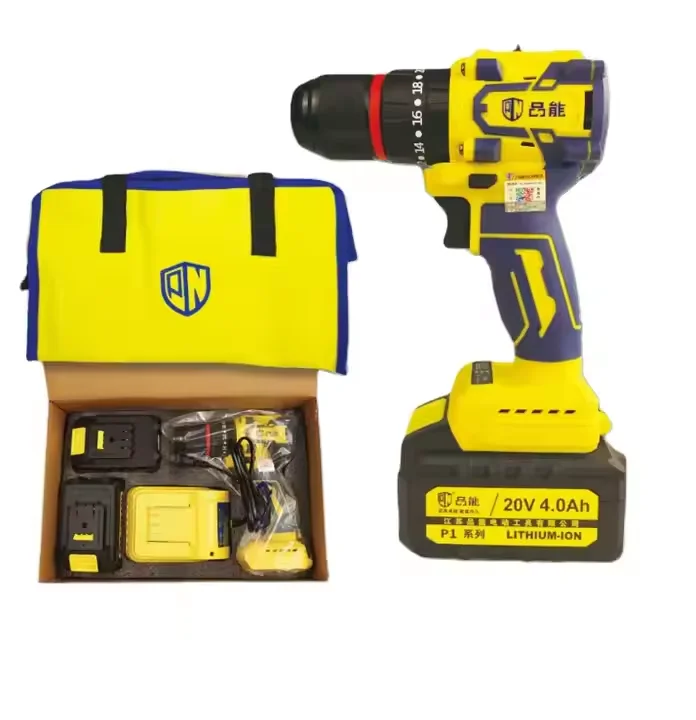 2025Cordless Electric Impact drill Set Equipped with 21v Brushless Motor Battery