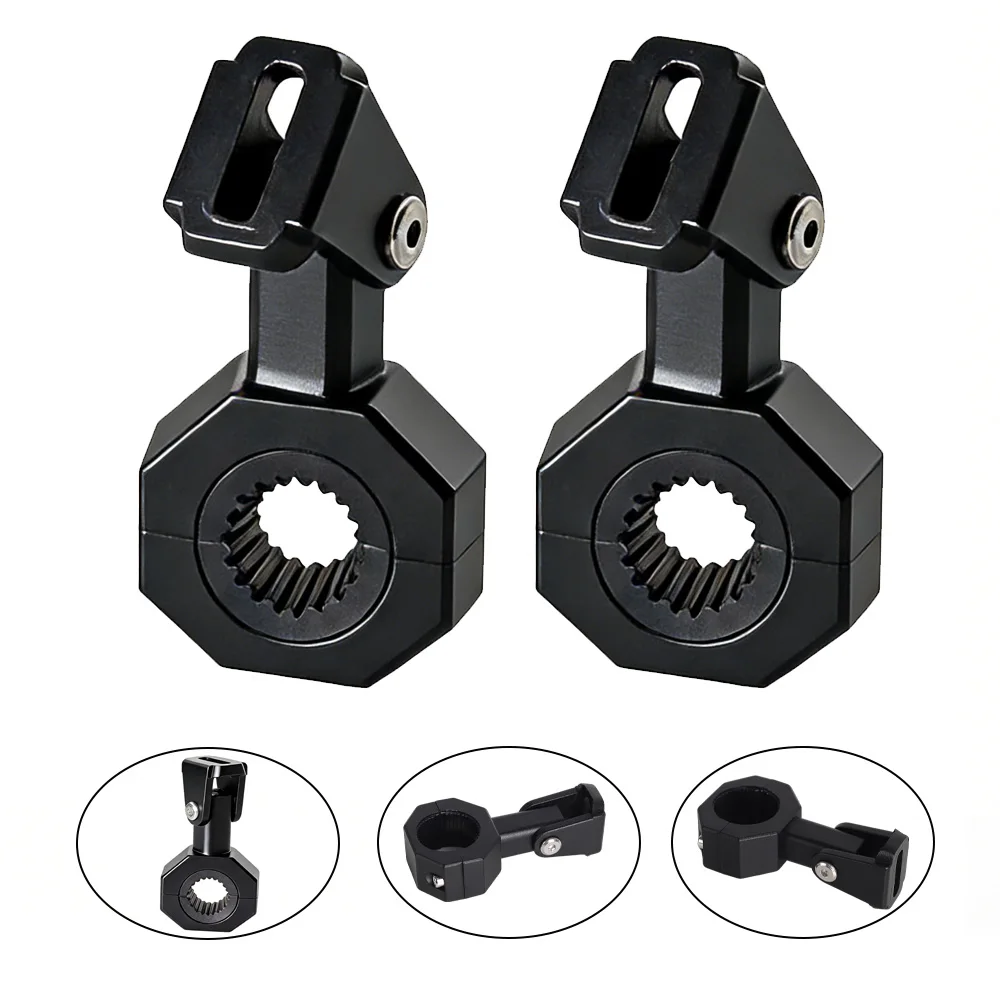 Ducati Triumph Universal Fit Crash Bar Bracket 용 LED 라이트 스포트라이트 보조 조명용 오토바이 핸들 바 클램프 마운트