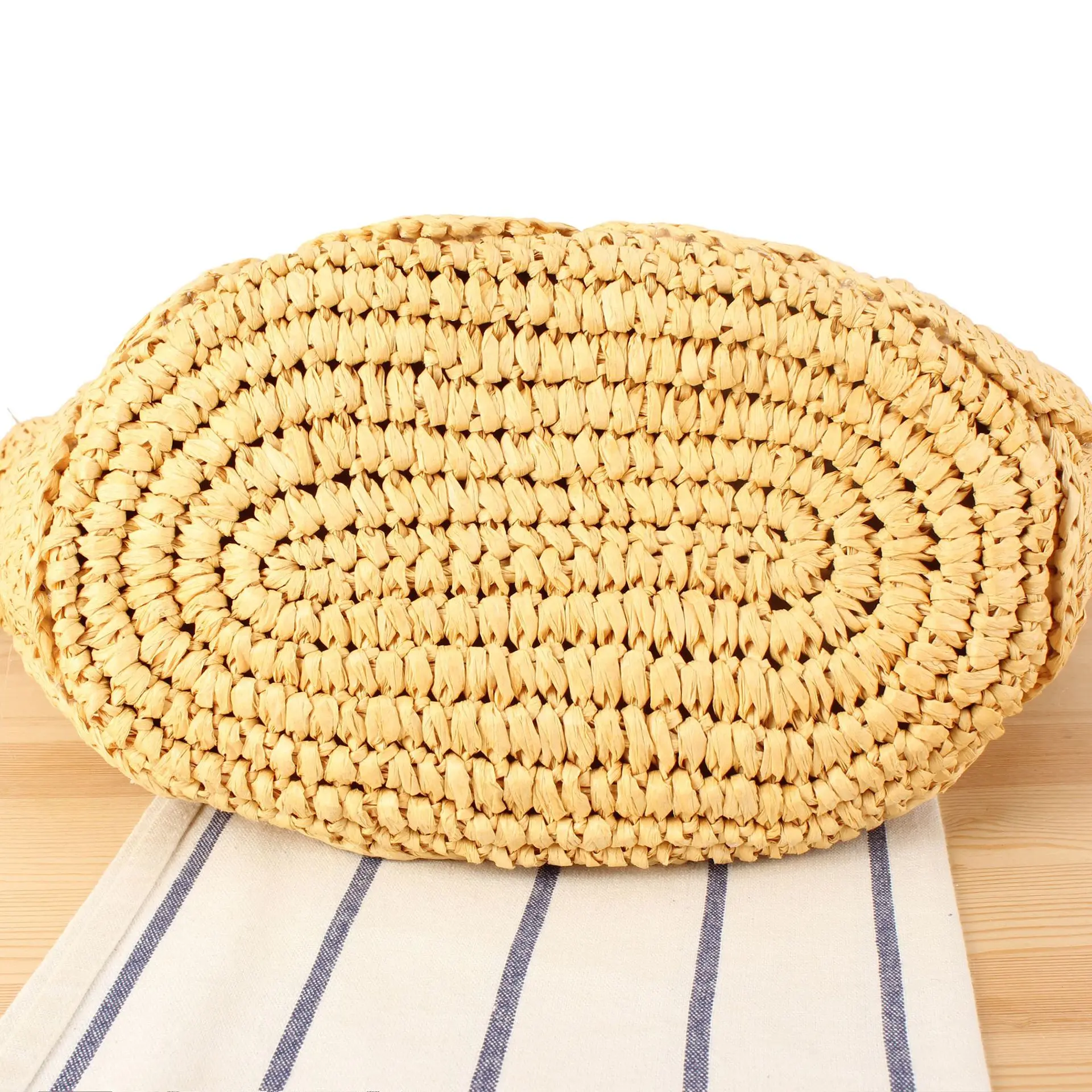 Bohemian Straw Bag Handmade Woven Tote Bags for Women Handbag Summer Travel Beach Bag Designer Shoulder Bags Shopper NEW