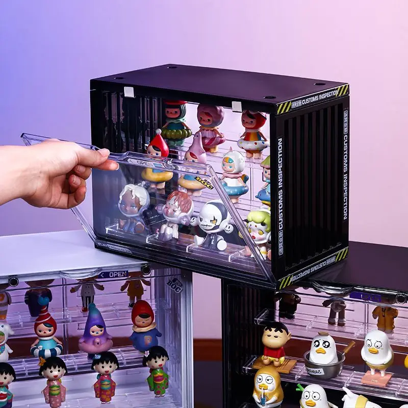

Storage Upgrade Container Acrylic Stand Figures Display Transparent Model Cabinet Dust-proof Box Blind For Doll Pop-mart
