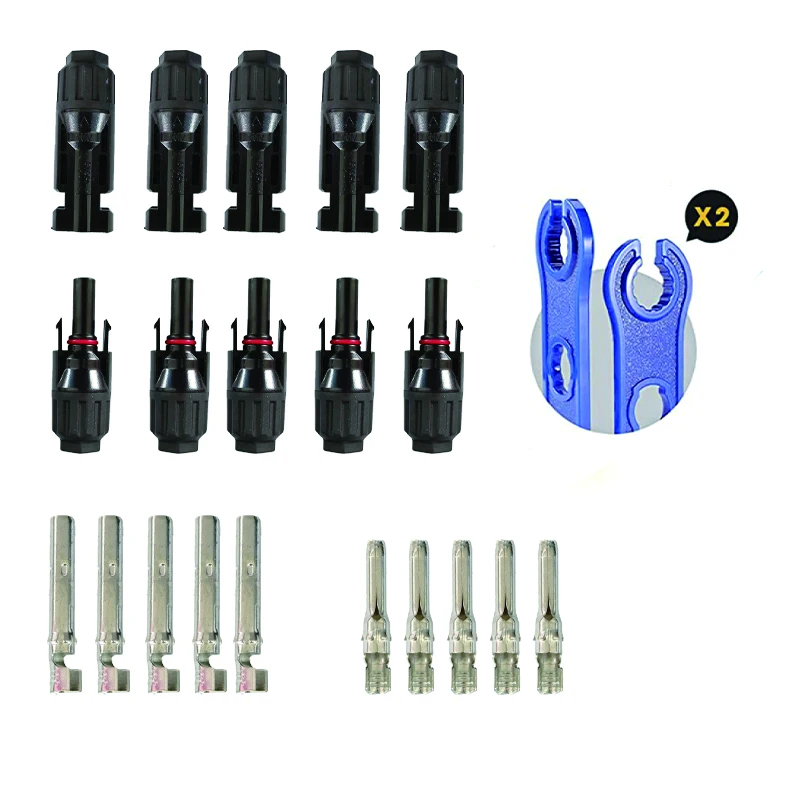 1 5 10 Pairs Solar Connector PV Solar Panel Connectors Male & Female 1000V 30A