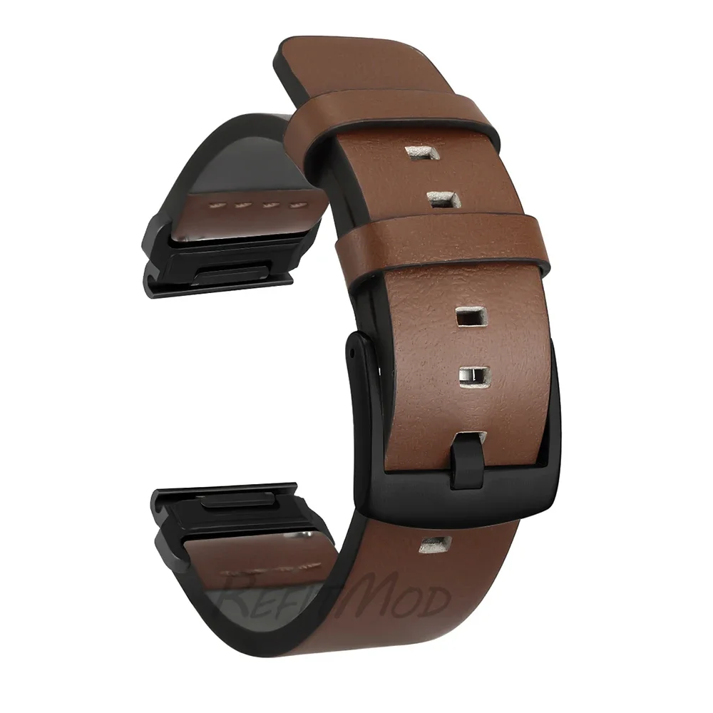 Quick Fit Leather Strap, 26mm/22mm Adjustable Band