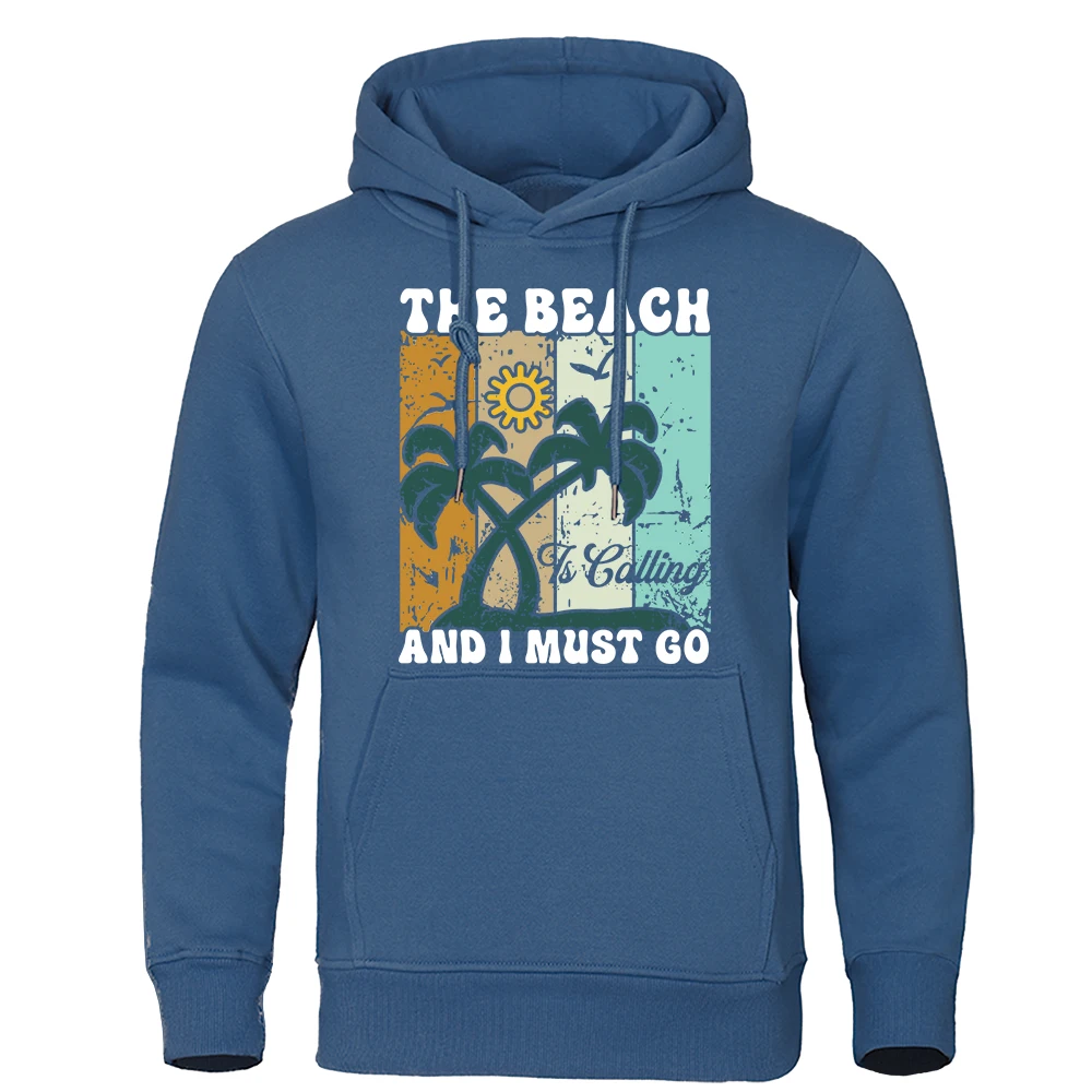 

The Beach Is Calling And I Must Go Printing Tshirt For Men Funny Street T Shirt Casual Breathable Top Cotton Cool T Shirt Male
