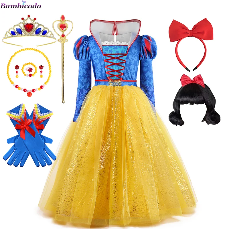 Cosplay costume kids girls dress Movie Snow White Cosplay Costume for girls kids