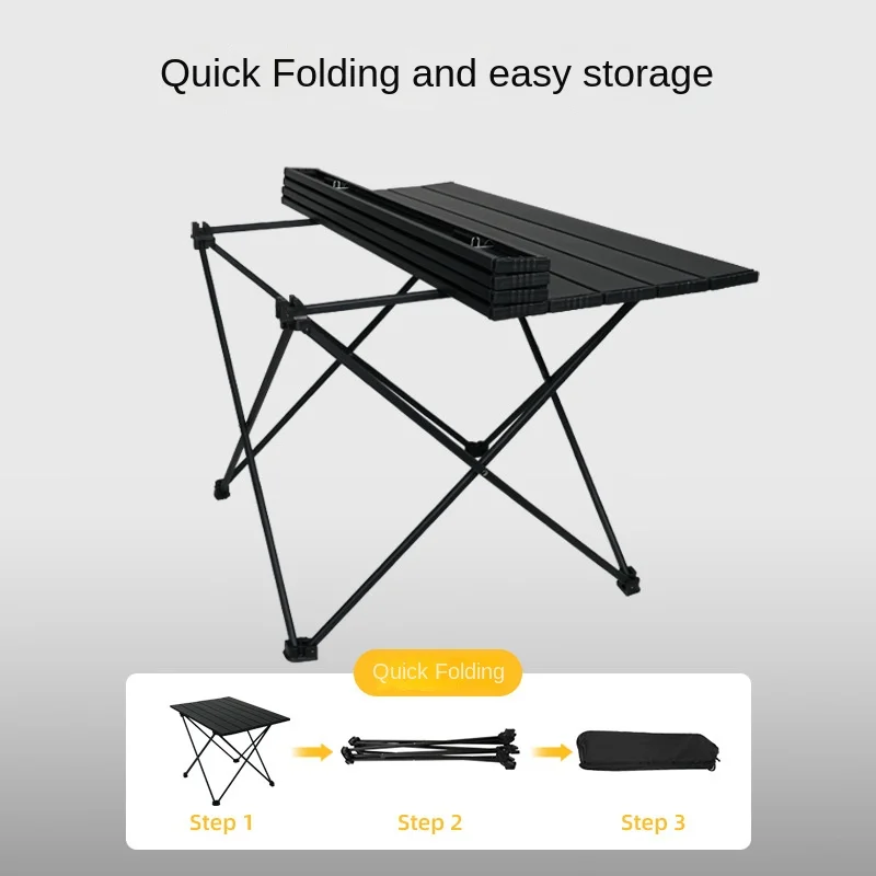OutdoorFoldingTablesandChairsPortableroundPicnicTableEggRoll