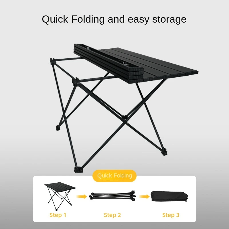 Outdoor Folding Tables And Chairs Portable Round Picnic Table Egg Roll