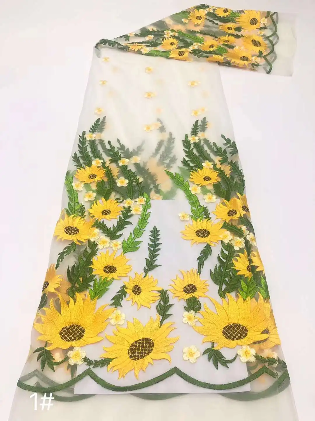 

Popular Thread Flat Embroidery Lace 3D embroidery French Mesh yarn Fabric /African Nigeria lace For Party Dress Ladies's Dress