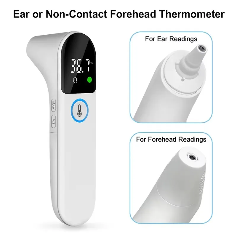 Digital Contactless Ear Infrared Thermometer Electronic Term&oacute;metro Infrarojo Baby Adult Fever Outdoor Home Body Thermometer